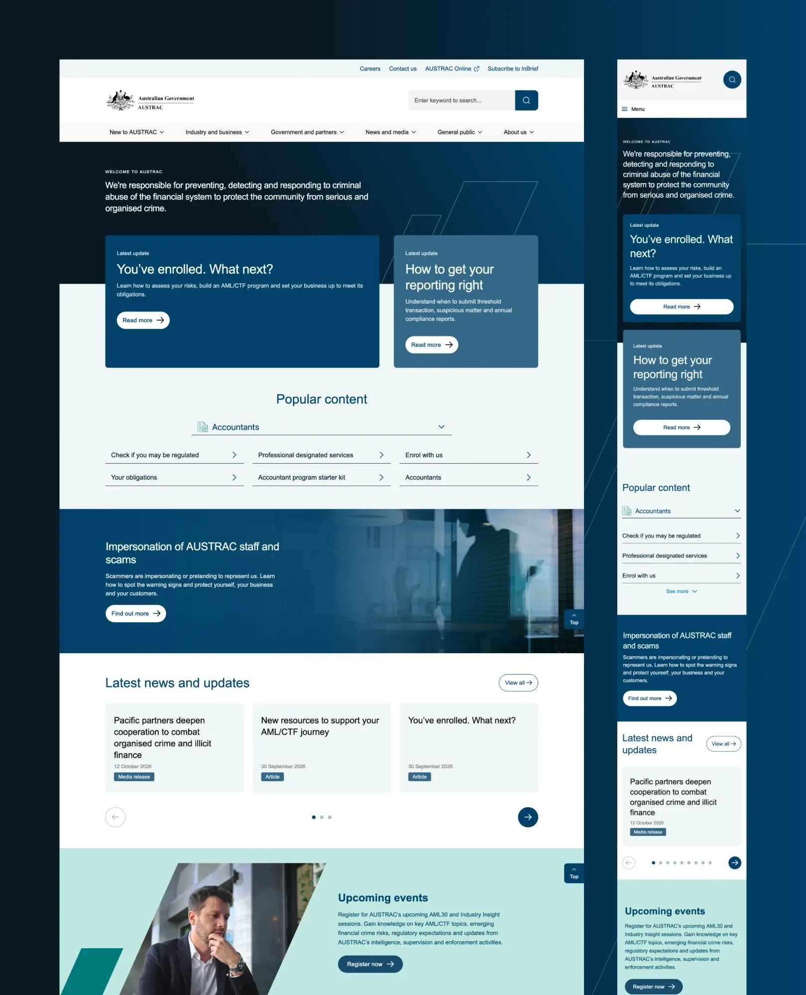 AUSTRAC website redesign cover image